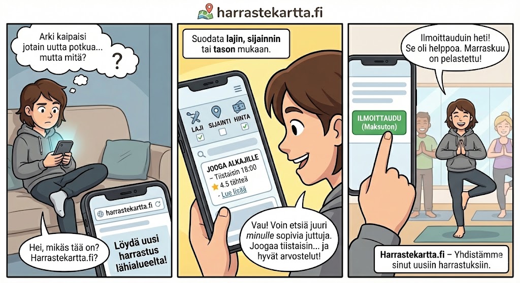 Harrastekartta - Löydä uusi harrastus
